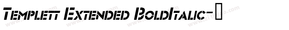 Templett Extended BoldItalic字体转换